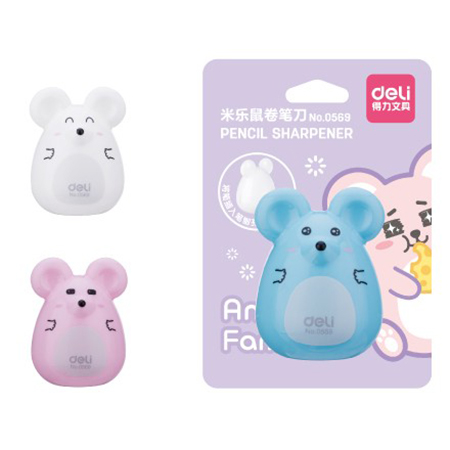 得力0569米樂(lè)鼠卷筆刀(混)(只)