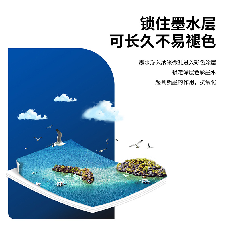 得力3541高光相片紙A4-200g/㎡(白)(20張/包)