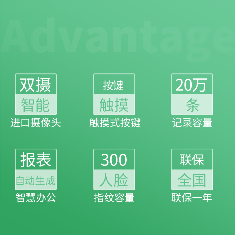 得力3944人臉識別考勤機(黑)(臺)