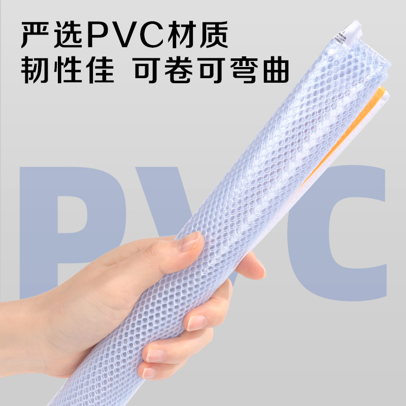 得力5830_A4_PVC透明網(wǎng)格拉鏈袋(混)(個)
