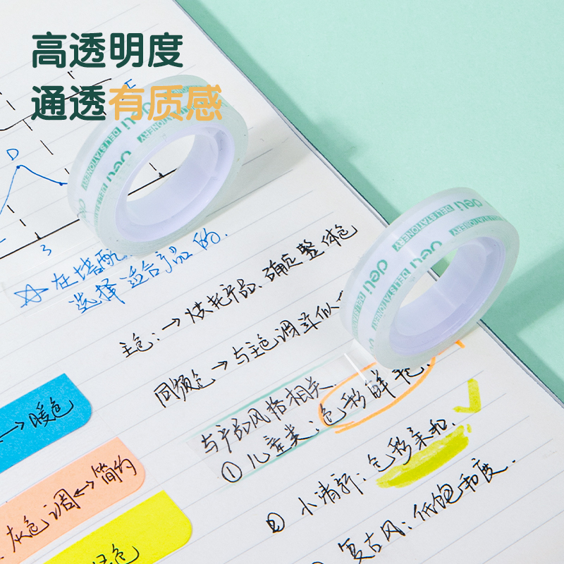 得力30013易撕型文具膠帶12mm*18y*38um(高透)(12卷/筒)