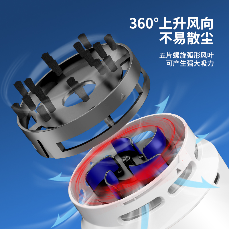 得力18884充電式桌面清潔器充電款(白色)(盒)
