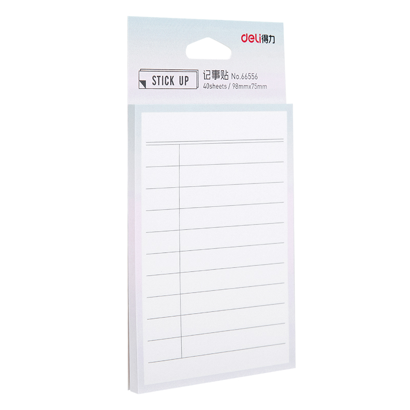 得力66556學(xué)生記事貼(混)98mm*75mm-40張(包)