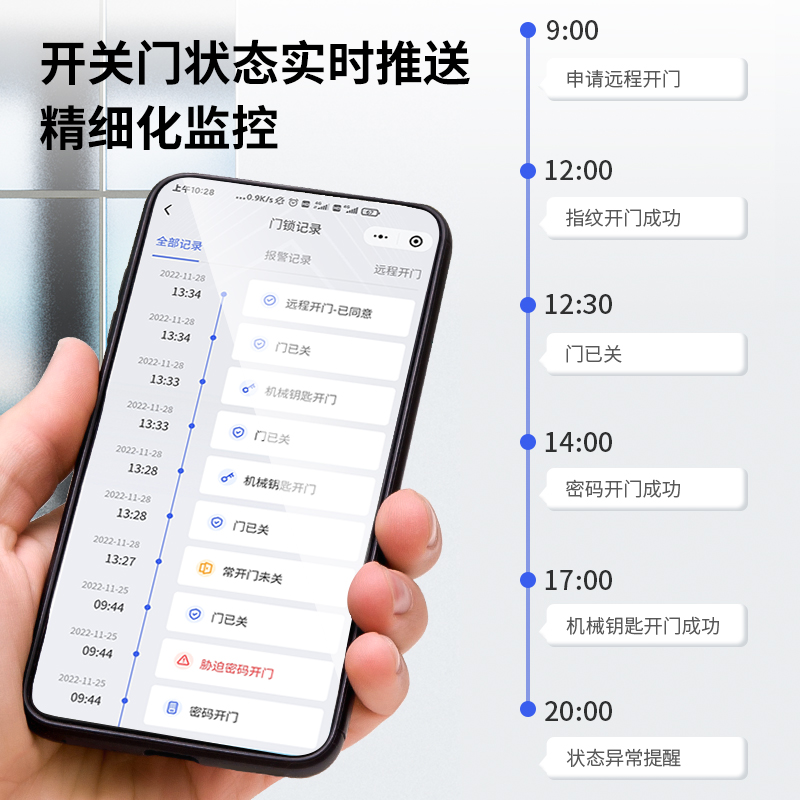 得力AE821指紋密碼(WiFi)保管箱H450(黑色)(臺(tái))