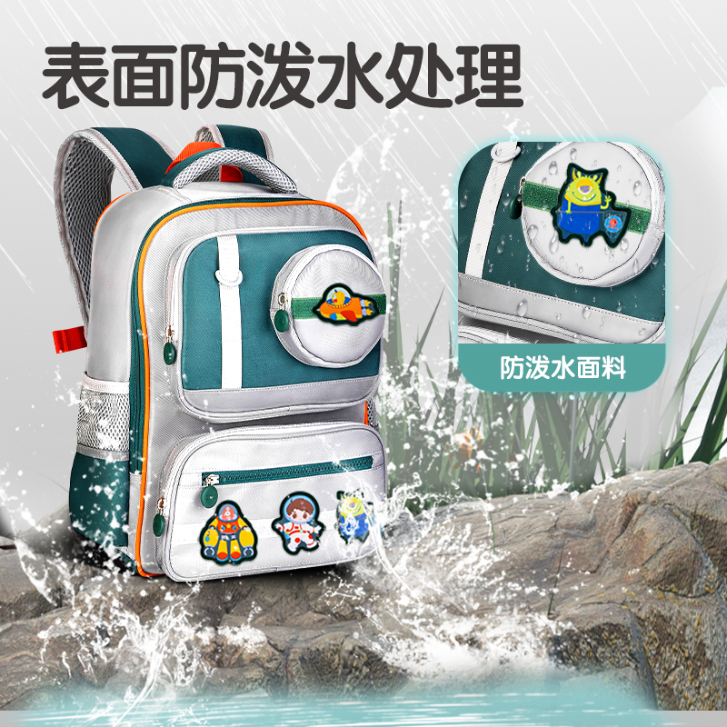 得力BB147電商專供款趣味標(biāo)貼學(xué)生書包(粉)(個(gè))