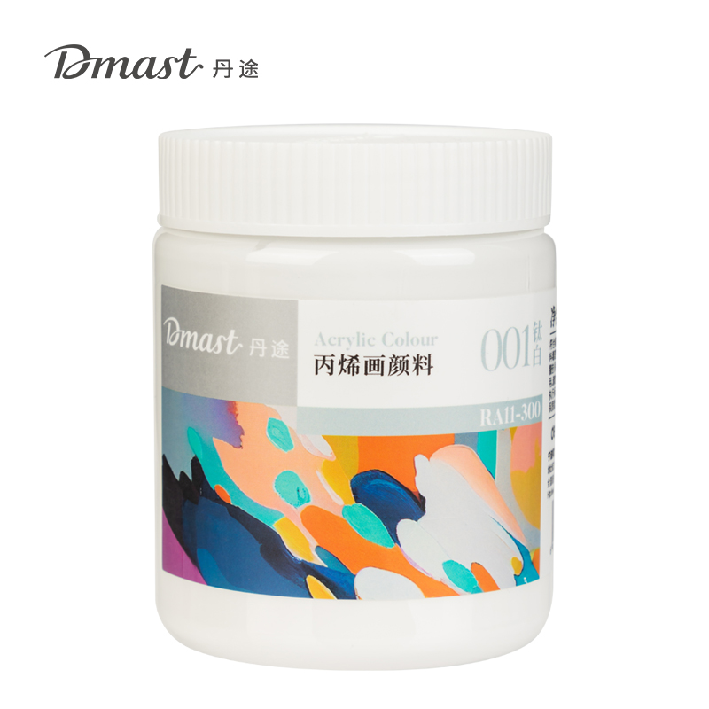 dmast丹途RA11-300_300ml罐裝亮光丙烯顏料(001鈦白)(罐)