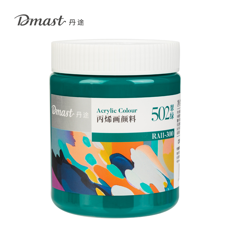 dmast丹途RA11-300_300ml罐裝亮光丙烯顏料(502翠綠)(罐)