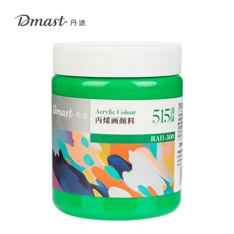 dmast丹途RA11-300_300ml罐裝亮光丙烯顏料(515淡綠)(罐)