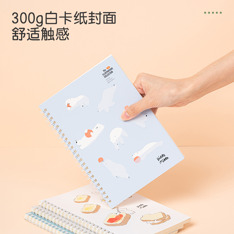得力LA560插畫師聯(lián)名-螺旋本(動物志2)(本)