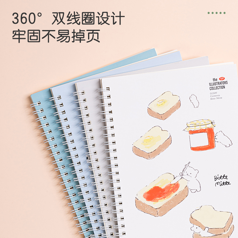 得力LA560插畫師聯(lián)名-螺旋本(動物志2)(本)