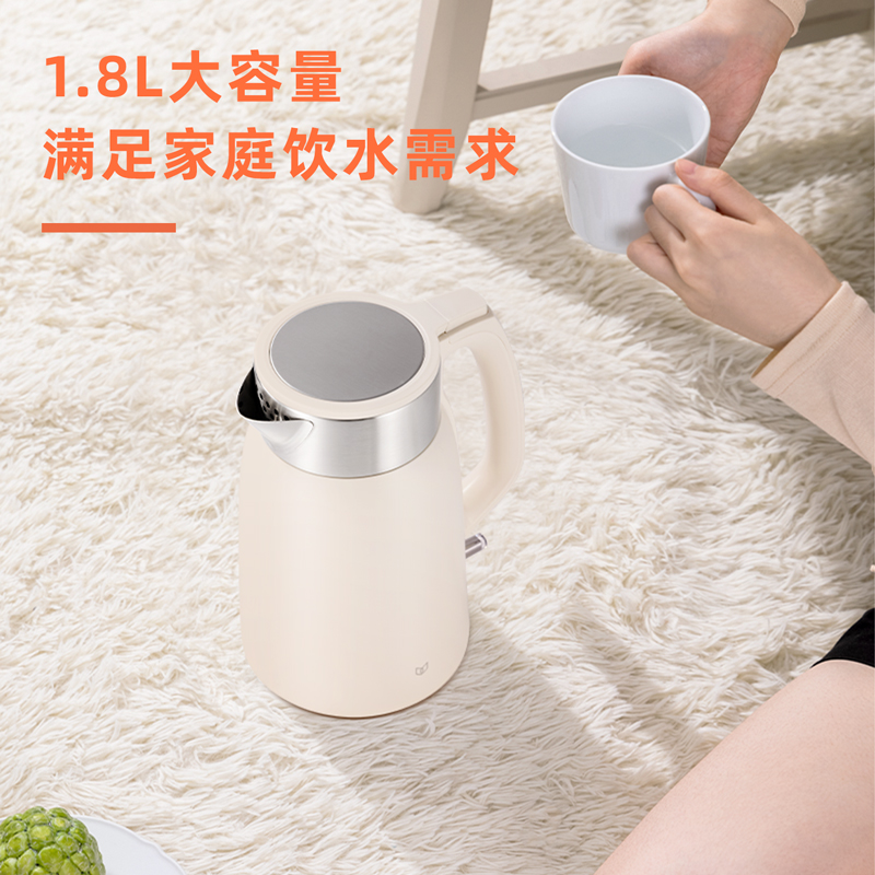 得力LL808-1.8L電熱水壺(米白)(臺)