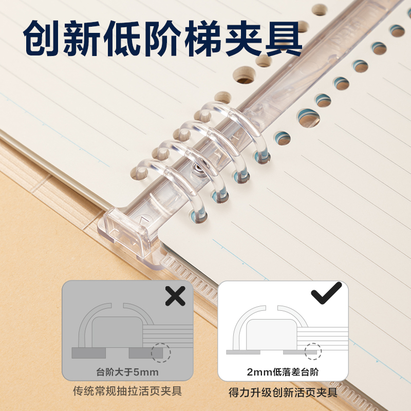 得力HB540-P活頁本(行紜水彩)(本)