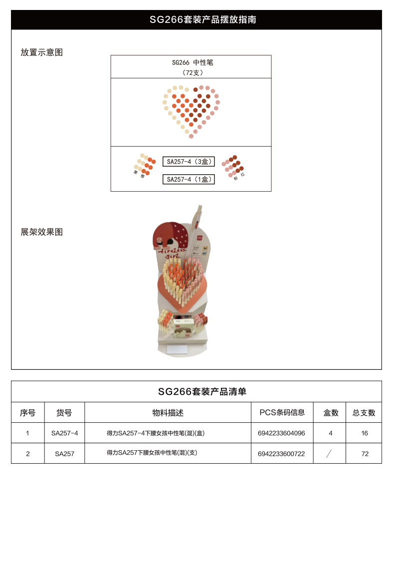 得力SG266中性筆套裝(黑)(套)