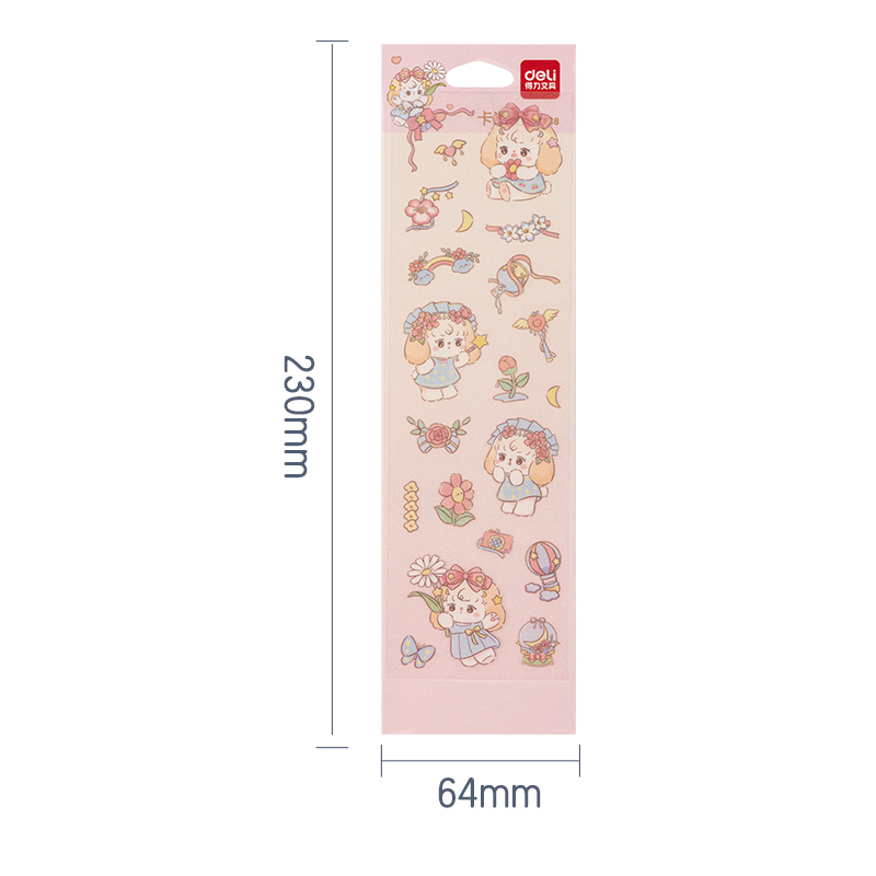 得力BT158卡通貼64*230mm(鮮花與動物)(個)