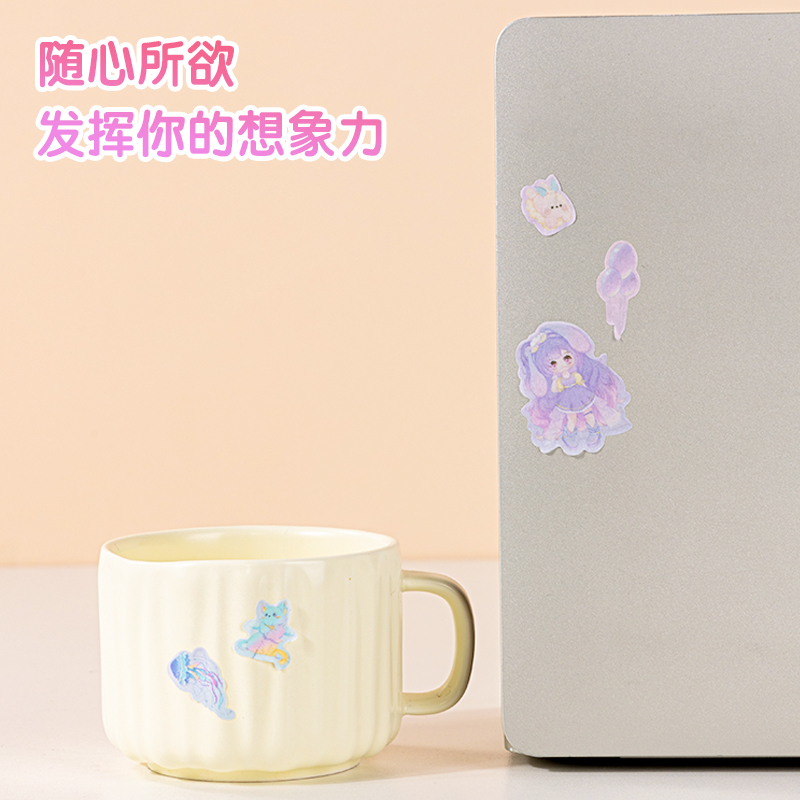 得力BT157卡通貼64*230mm(二次元少女)(個)