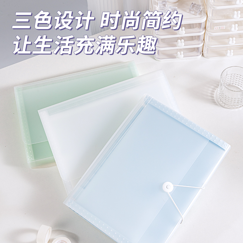 得力5238淺調(diào)印象13格便攜學(xué)生風(fēng)琴包(透明白)(個(gè))