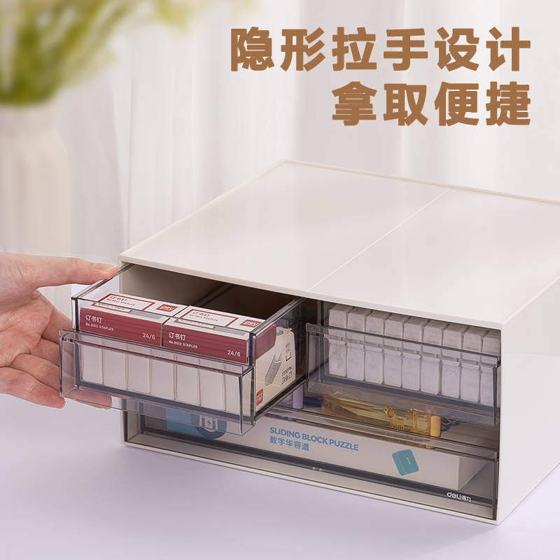 得力PK122桌面收納盒(白色)(個)