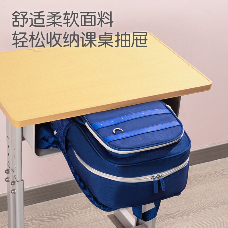 得力BB157簡(jiǎn)約學(xué)院護(hù)脊學(xué)生書包(紅)(個(gè))