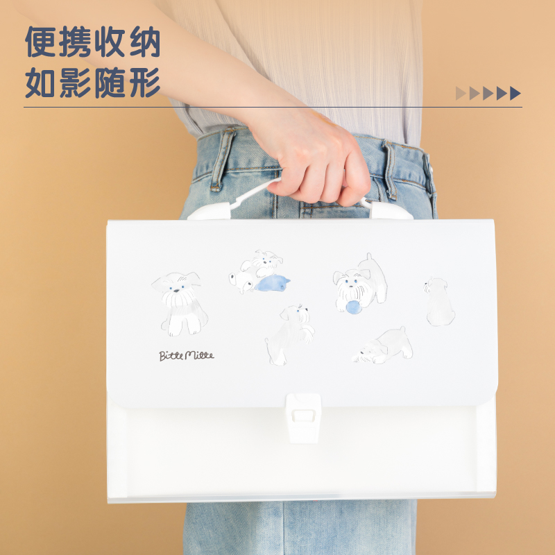 得力PM314PP動物志13格風(fēng)琴包(動物志混)(個)