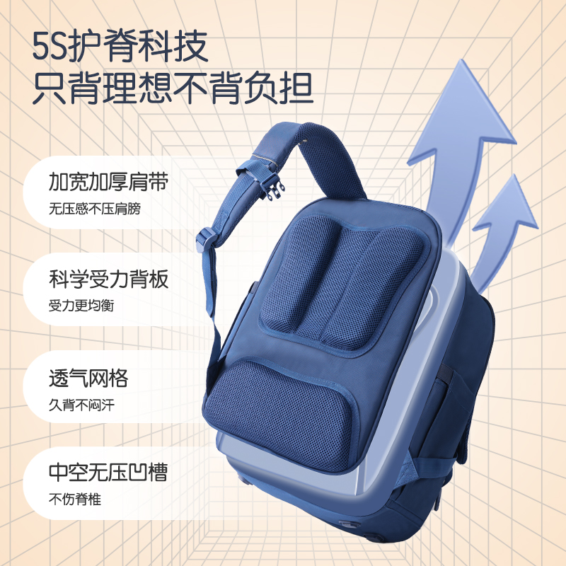 得力BB103A潮流網(wǎng)球風(fēng)學(xué)生書包(粉)(個(gè))