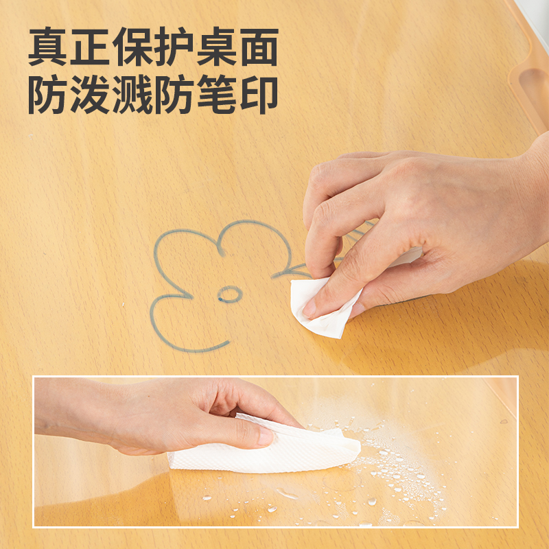 得力PP851_600*400mm軟質(zhì)EVA加厚書寫墊板(透明)(單盒裝)