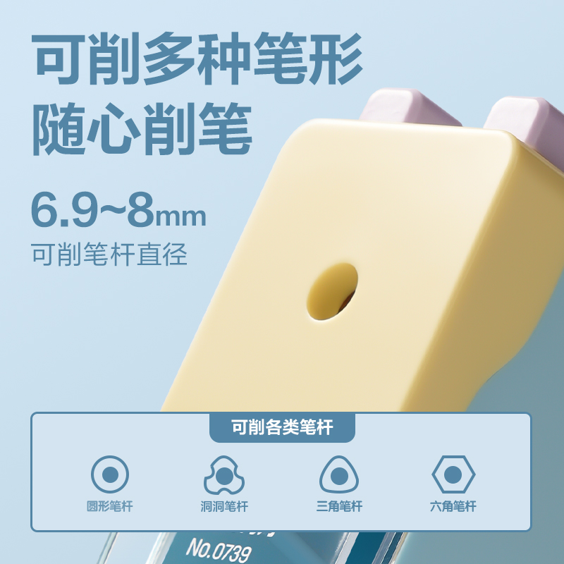 得力0739削筆機(jī)(粉色)(個)