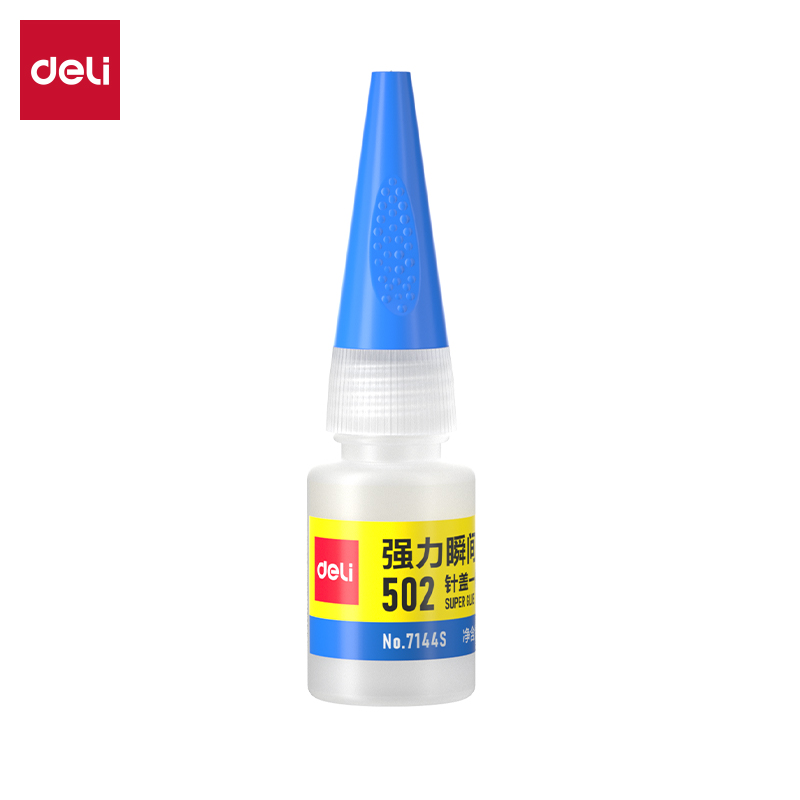得力7144S-免剪口502強(qiáng)力瞬間膠8gα-氰基丙烯酸乙酯(透明)(支)