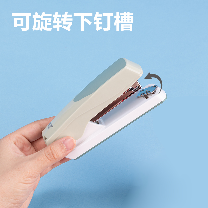 得力0427_12#桌面訂書機(jī)(淺綠)(盒)