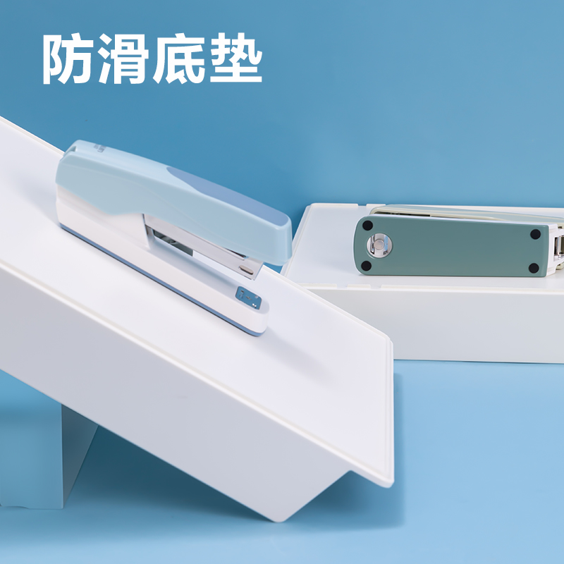 得力0427_12#桌面訂書機(淺藍)(盒)