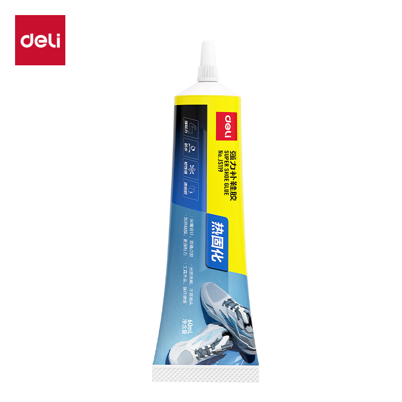 得力JS119強(qiáng)力補(bǔ)鞋膠(透明)(60ml*1支/盒)
