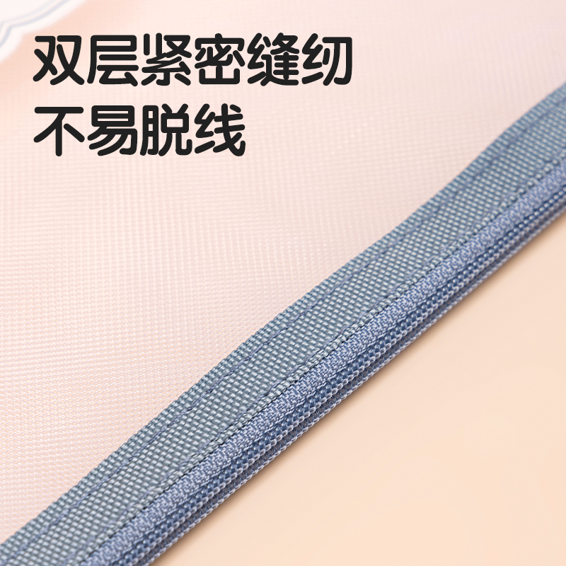 得力PP115_A4單層手提網(wǎng)紗拉鏈袋(白網(wǎng)-綜合紅)(個)