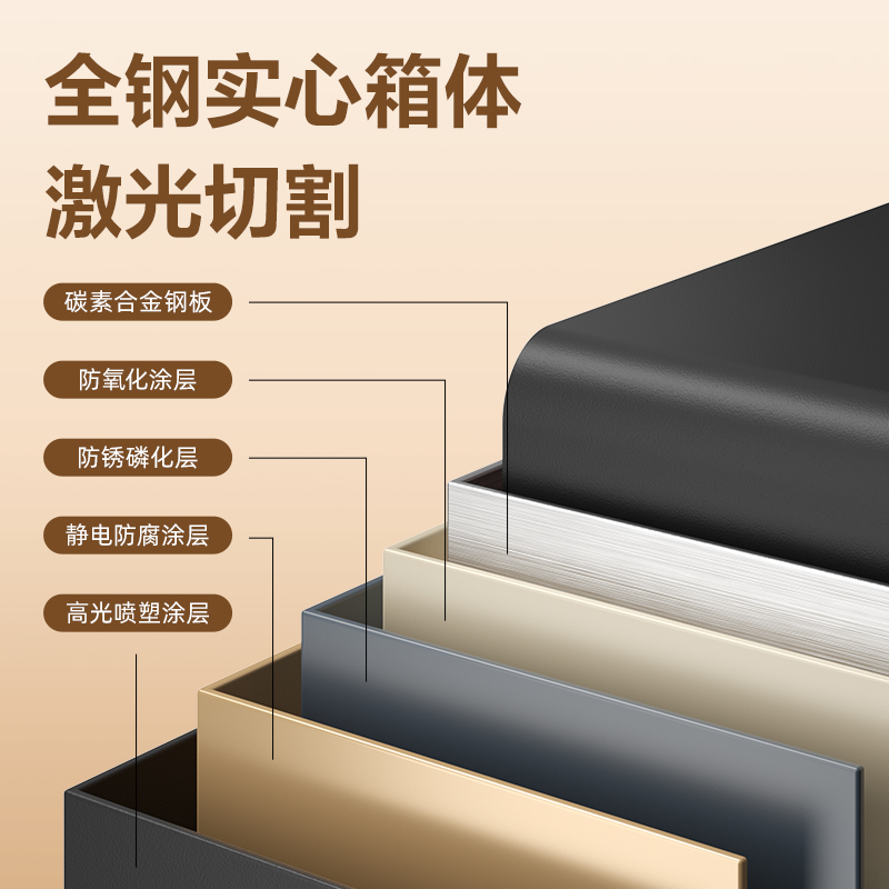 得力AE680電子密碼保管箱H200(黑色)(臺)