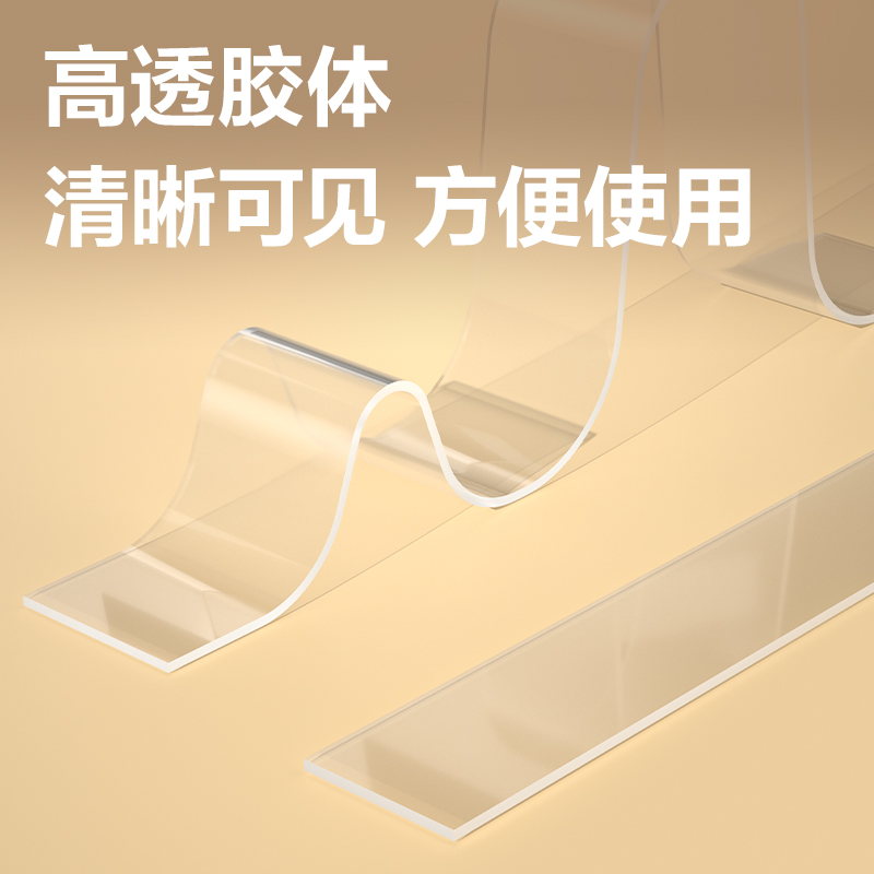 得力JL525多功能雙面膠帶24mm*5m*1mm(透明)(1卷/袋)