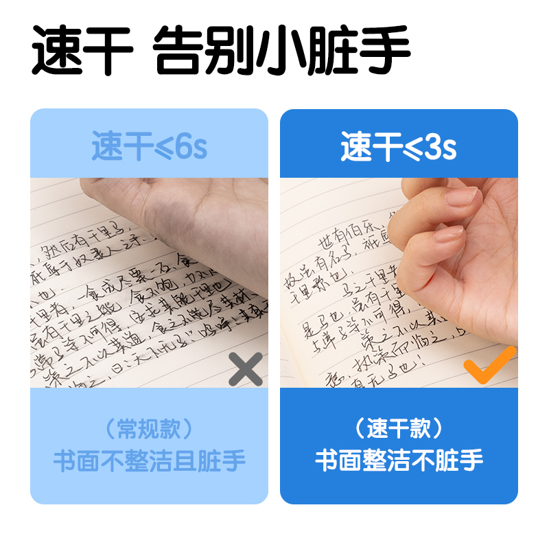 得力SF999-TG下腰女孩按動(dòng)直液筆0.5mm子彈頭(黑)(支)