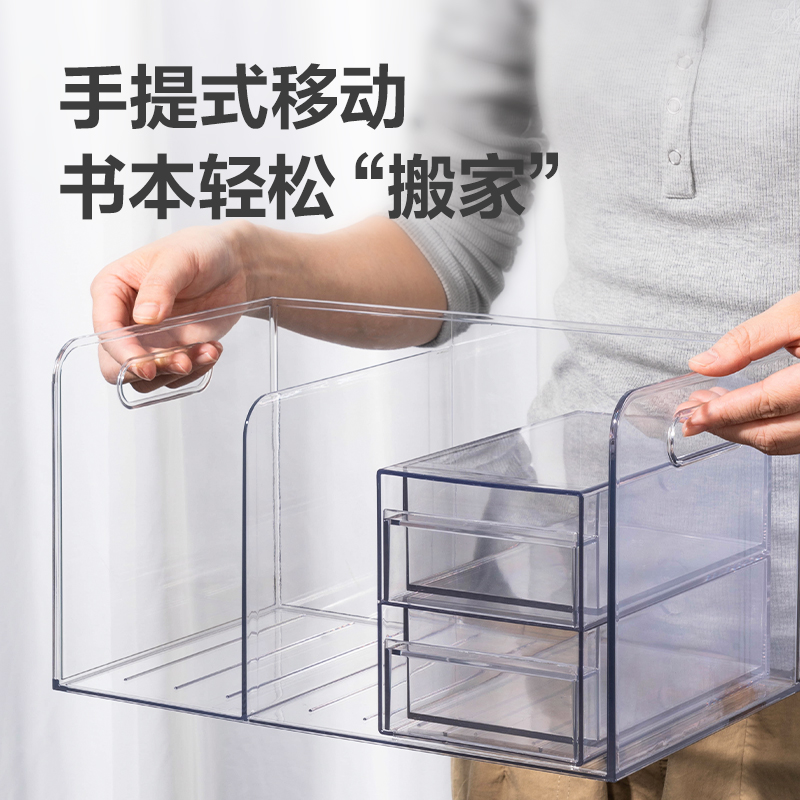 得力PK110多功能書立(透明)(套)