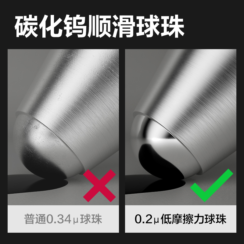 得力A9PRO-10臻順滑金屬按動簽字中性筆1.0mm(玄墨色)(1支/盒)