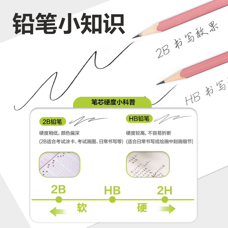 得力HC151-2B小云桿三角桿書寫鉛筆2B(混)(10支/盒)