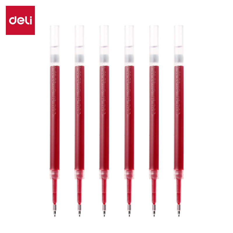 得力SE195糾錯(cuò)秒干中性筆替芯0.5mm按動(dòng)ST頭(紅)(支)