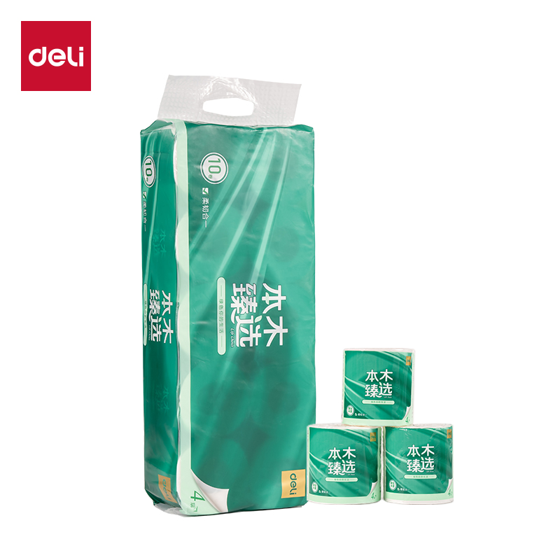 本木臻選WJ4125有芯卷紙4層125克(10卷/提)(提)(綠)