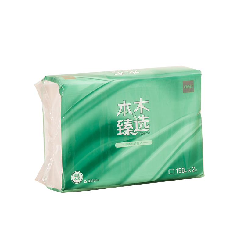 本木臻選CC2150擦手紙2層150抽(包)(綠)