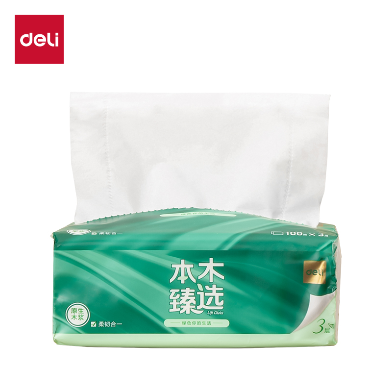 本木臻選MR3100軟抽3層100抽(10包/提)(提)(綠)