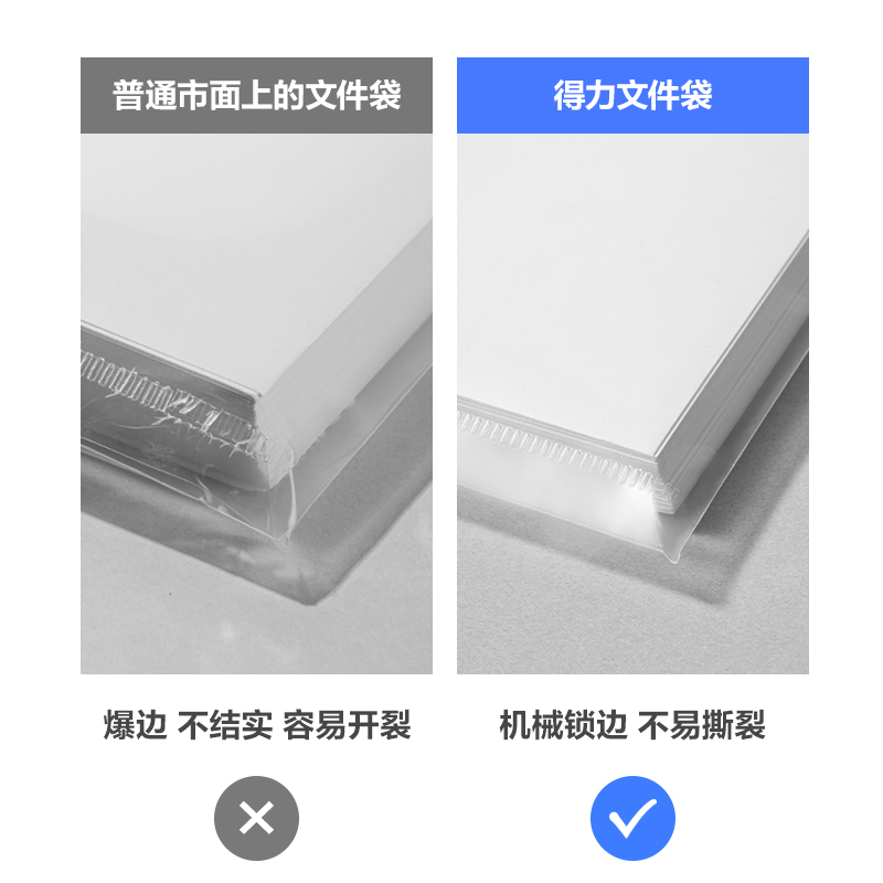 得力PP20_A4線上爆款經(jīng)濟(jì)型文件袋(透明)(20個(gè)/包)