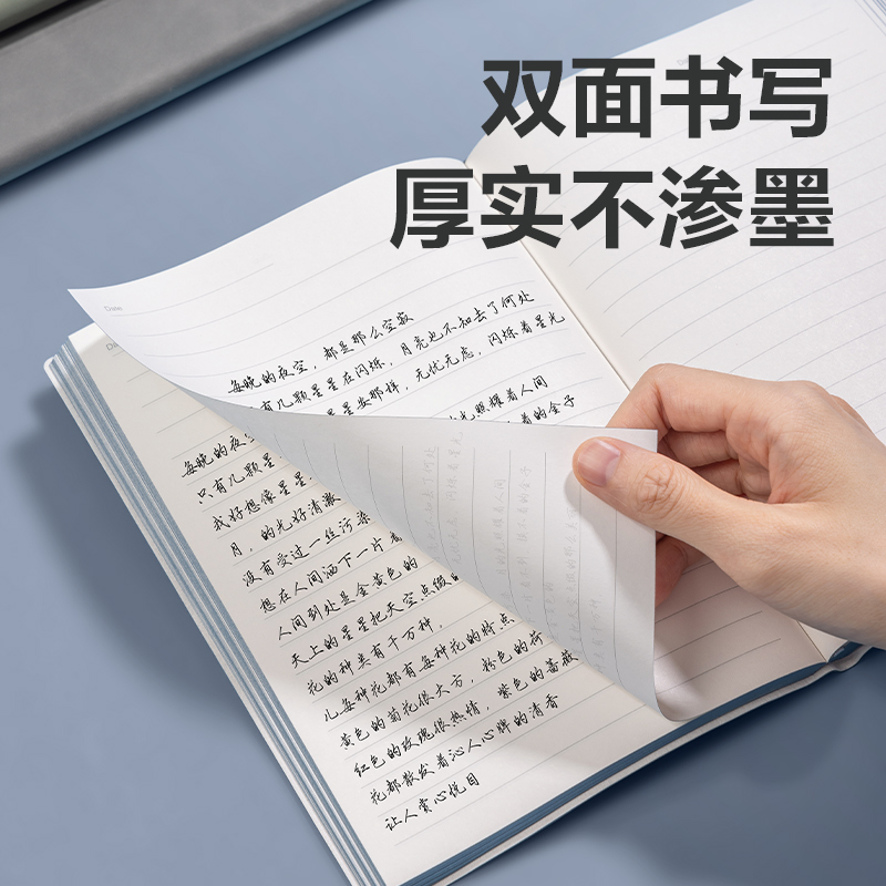 得力BP151皮面本25K-205mm*143mm112張/(藍(lán)色)(本)