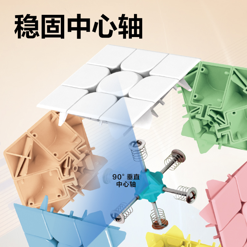 得力YP102A馬卡龍3階魔方(混)(個(gè))
