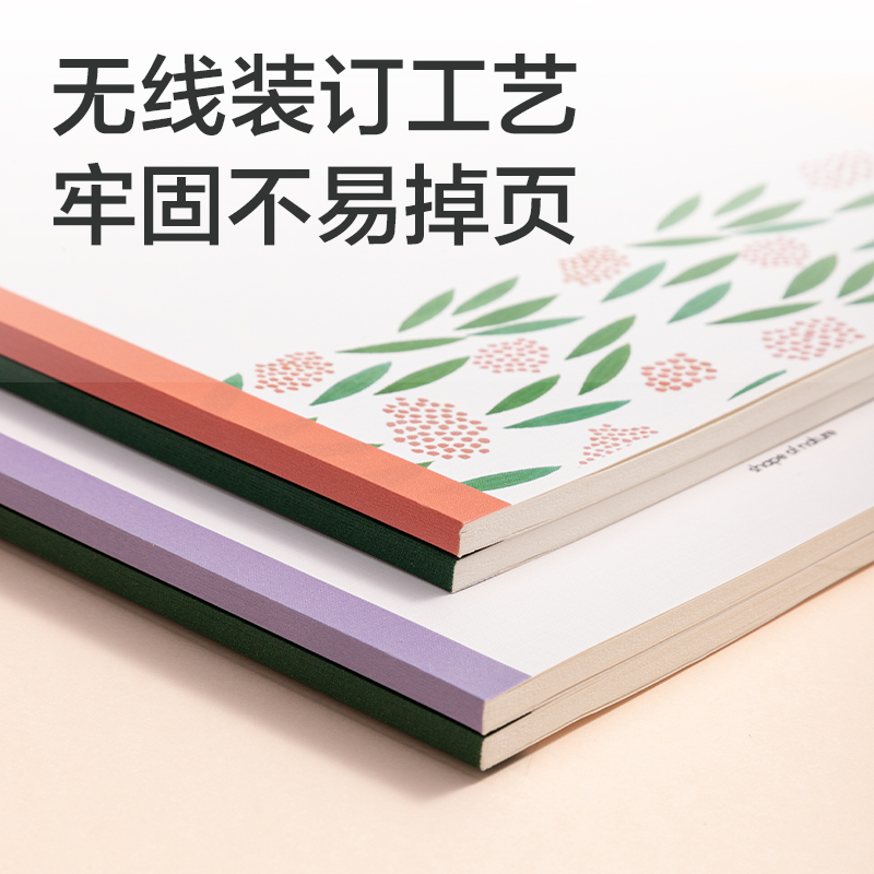 得力WB540插畫師聯(lián)名-無線裝訂本(花叢物語2)(本)