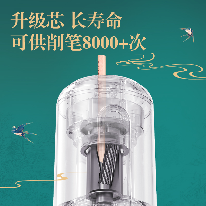 得力DF82東方文彩大口徑電動削筆機(粉色)(臺)