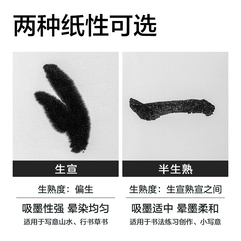 得力HW424-B書(shū)畫(huà)紙四開(kāi)生宣(白)(30張/袋)