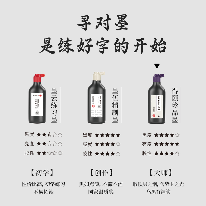 墨青言MY302-250一得閣聯(lián)名得頤珍品墨汁(250g)(黑)(盒)