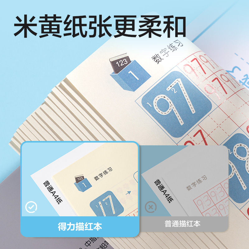 得力HW318-2數(shù)字描紅字帖（0-20）(混)(本)