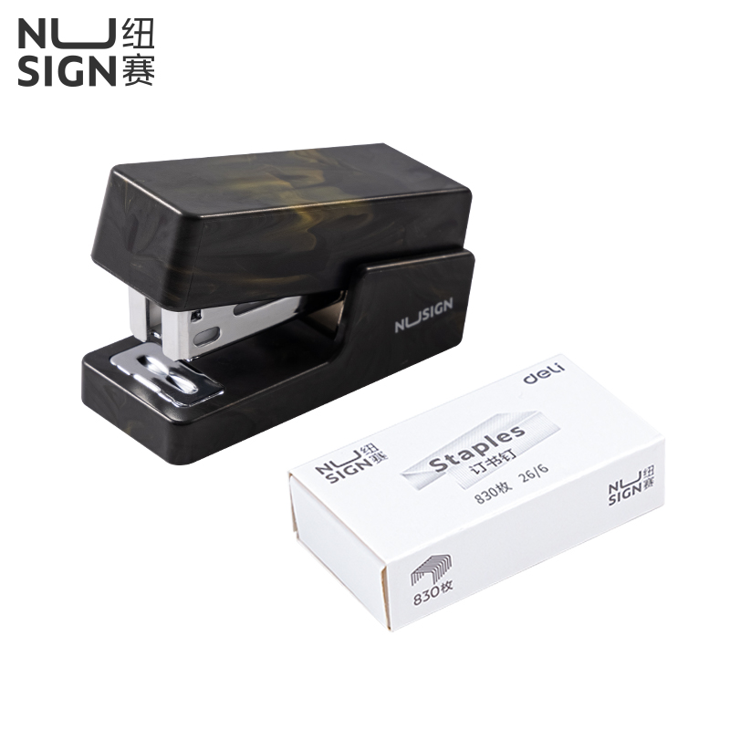 紐賽NS083C訂書機(黑色)(1臺訂書機+1盒釘)